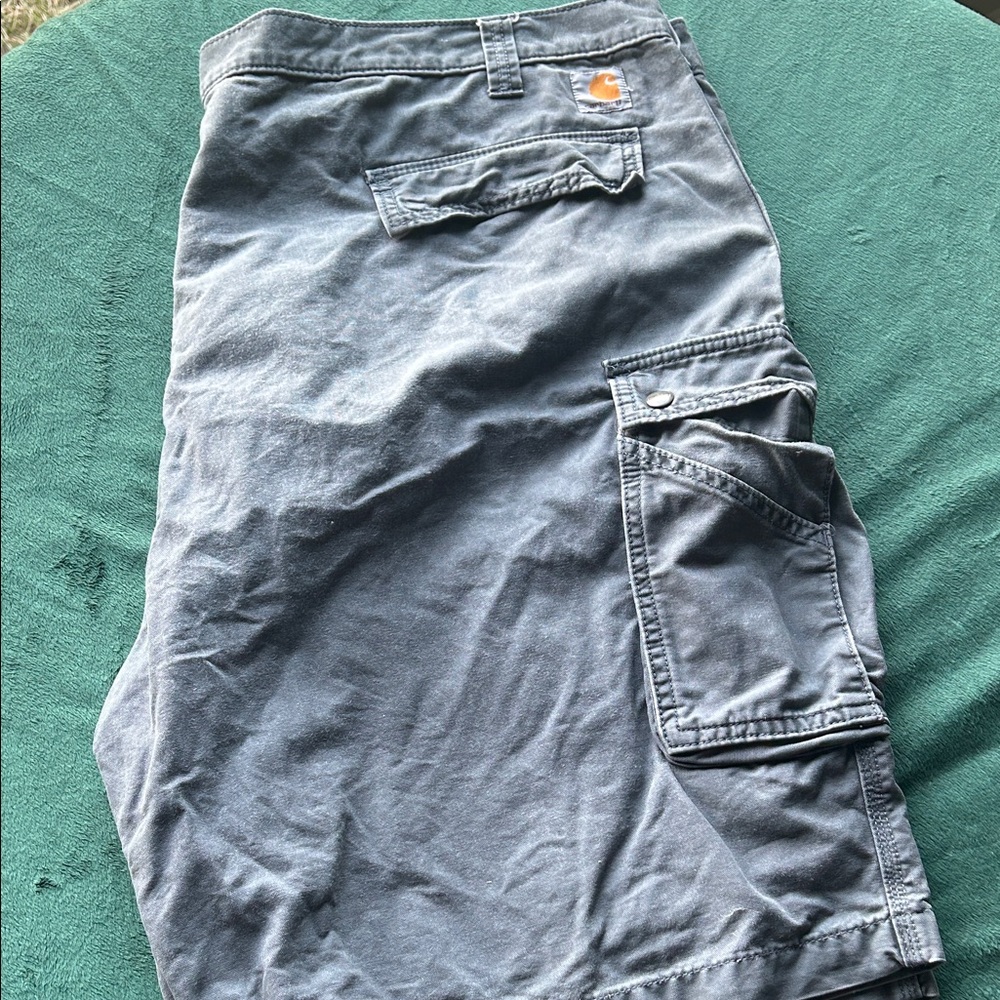 Carhartt Men's Relaxed Fit Charcoal Cargo Shorts Size 50